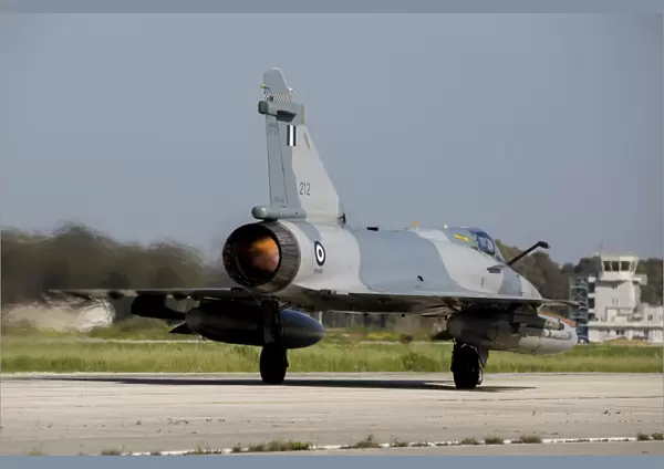A Hellenic Air Force Mirage 2000 EGM taking off from Andravida, Greece