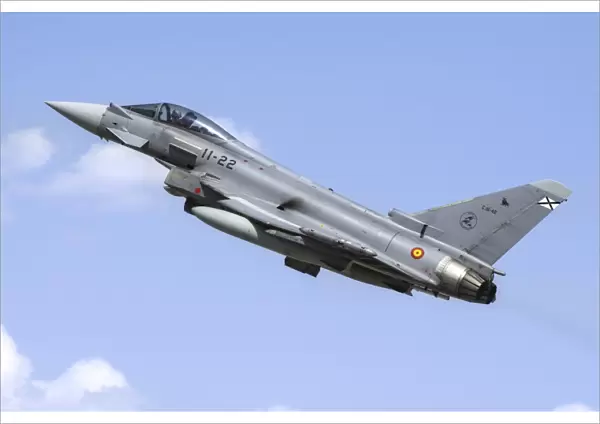 A Spanish Air Force EF-2000 Typhoon taking off