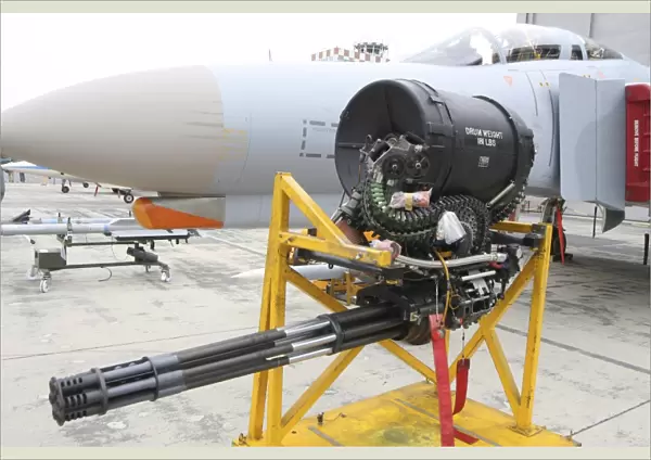A M61 Vulcan rotary cannon of the F-4 Phantom