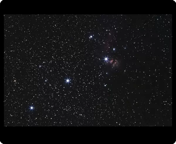 Orions Belt, Horsehead Nebula and Flame Nebula