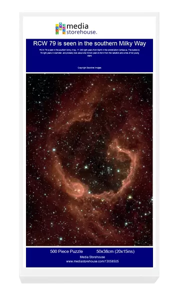 RCW 79 is seen in the southern Milky Way