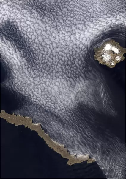Satellite image of Semisopochnoi Island in the western Aleutian Islands of Alaska