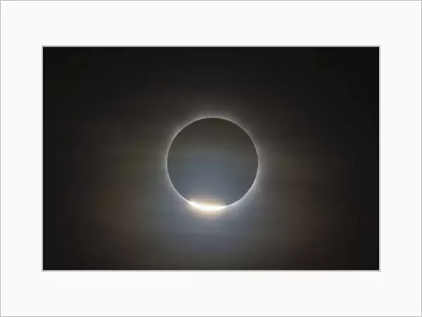 The first diamond ring during the total eclipse of the Sun