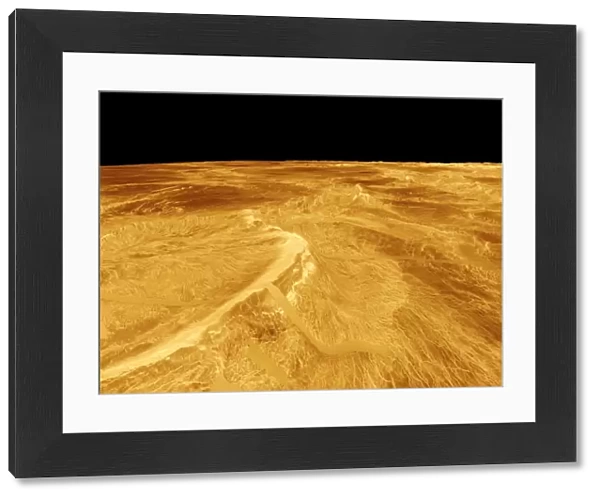 3D Perspective View of Latona Vorona and Dali Chasma on Venus