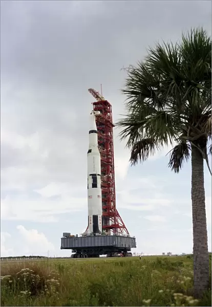 Apollo 4 and its mobile launch tower