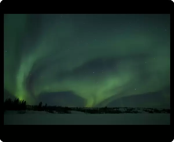 Active Aurora over Vee Lake, Yellowknife, Northwest Territories, Canada