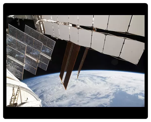 Solar array panels on the Russian segment of the International Space Station