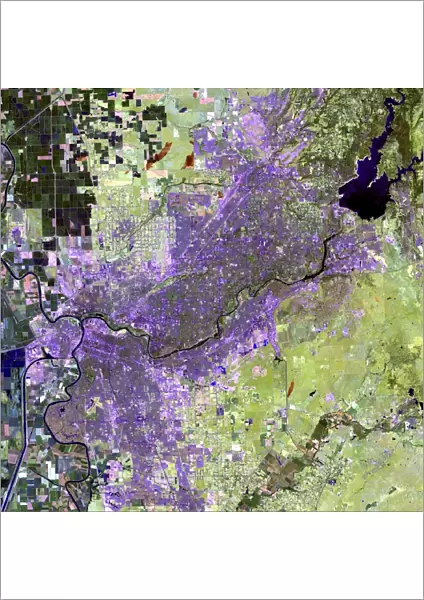 Satellite view of the Sacramento metropolitan area