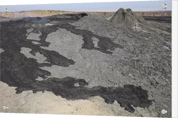 Basaltic lava flow from pit crater, Erta Ale volcano caldera, Danakil Depression