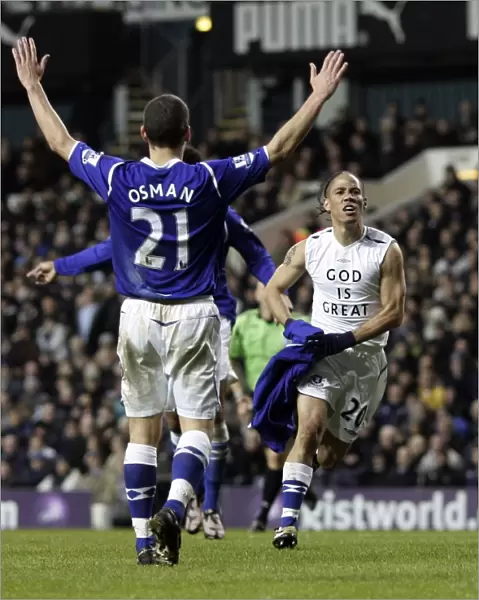 Steven Pienaar Scores First Goal for Everton Against Tottenham Hotspur in Premier League, November 2008
