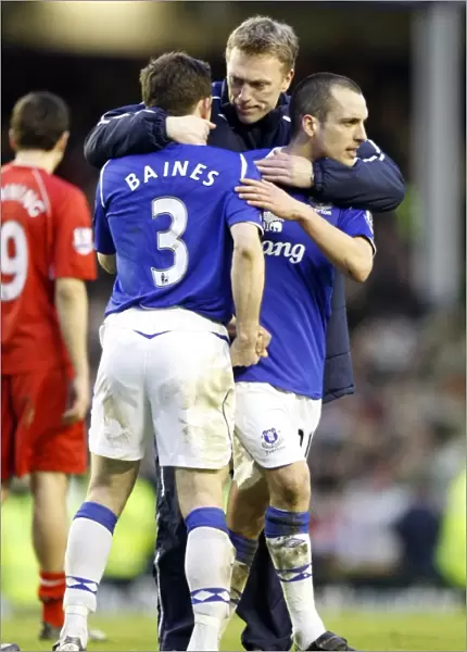 Everton FC: David Moyes and Team Celebrate FA Cup Quarter Final Victory over Middlesbrough (8 / 3 / 09)