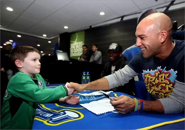 Everton FC: Tim Howard and Louis Saha Meet and Greet - Autograph Signing Session at Goodison Park
