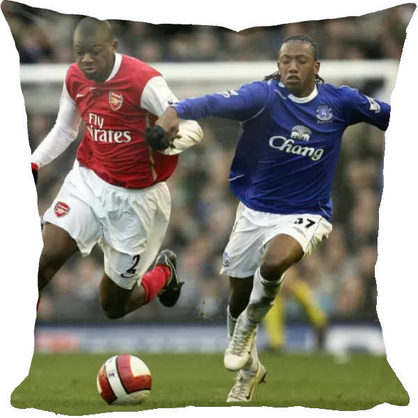 Everton v Arsenal - Manuel Fernandes and Arsenals Abou Diaby