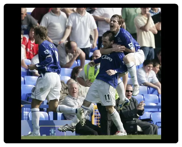 James McFadden's Euphoric Goal Celebration: Everton vs Charlton Athletic