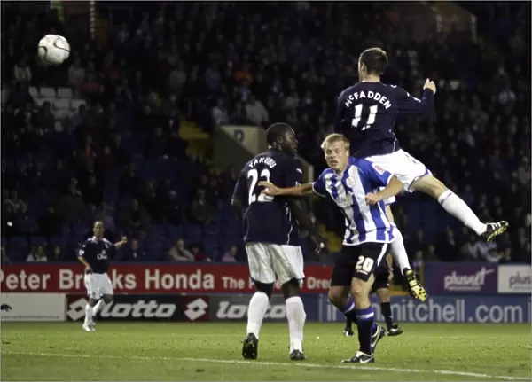 Football - Sheffield Wednesday v Everton Carling Cup Third Round - Hillsborough - 26  /  9  /  07 Evertons James McFadden (R) scores his sides second goal Mandatory Credit: Action Images  /  Ryan