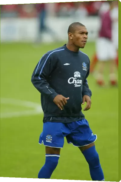 Marcus Bent in Action for Everton against Crewe, 2007 Pre-Season Friendly, Alexander Stadium