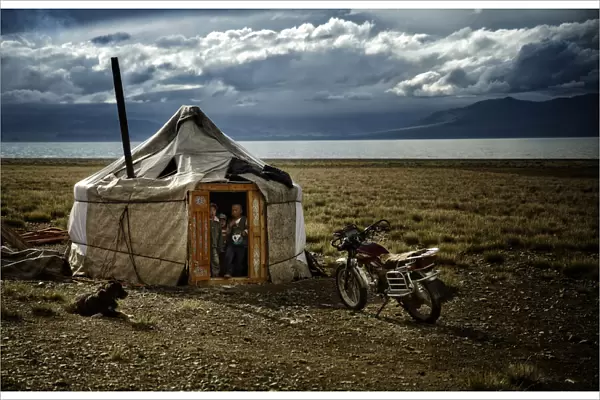 Alone in mongolian steppe