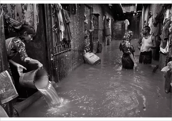 Monsoon at slum