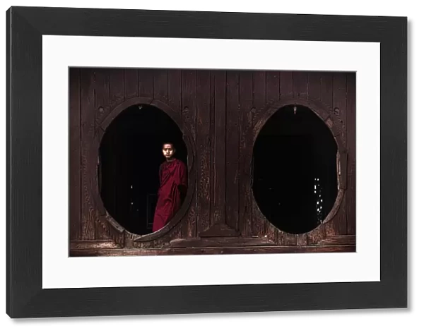 Two windows and the monk
