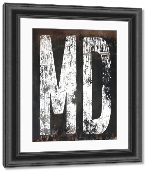 Maryland Home State Rustic Poster Print Art
