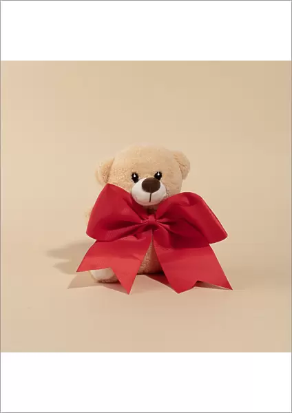 Teddy Bear with Red Bow