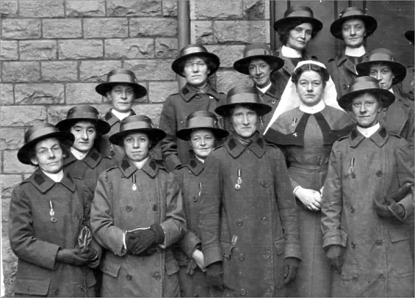 Nurses before leaving for India, 3rd Northern General Base Hospital, Broomhall, World War I