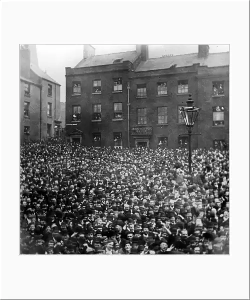 Paradise Square, mass political meeting, c. 1890s