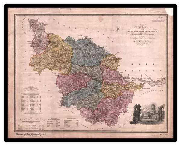 Map of the West Riding of Yorkshire, divided into Wapentakes and Boroughs, and shewing all its Railways, Roads, Rivers, Canals, 1838