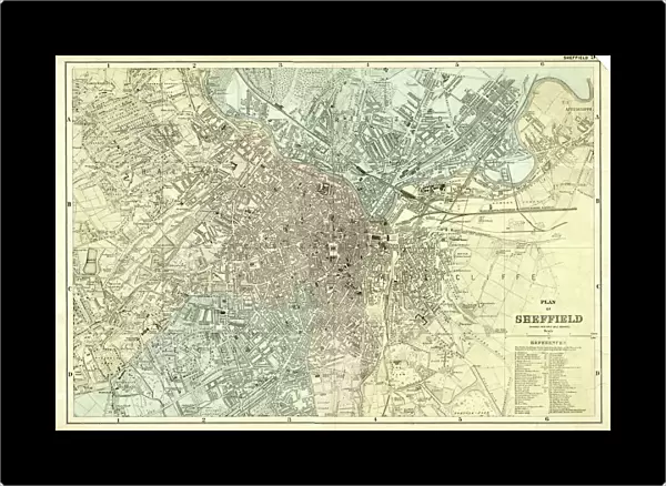 Plan of Sheffield, Yorkshire, c. 1870 - 1905