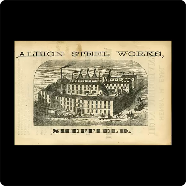 Advertisement for John R. Spencer and Son, Albion Steel Works, Pea Croft (later known as Solly Street), 1868