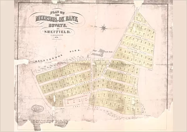 Plan of the Meersbrook Bank Estate near Sheffield, 1876