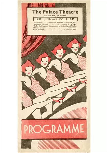 Attercliffe Palace Theatre, Sheffield, Yorkshire, programme, c. 1951