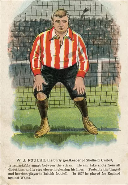Fatty Foulkes, Sheffield United goalkeeper, c. 1900