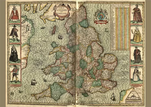 John Speeds map of the Kingdom of England, 1611