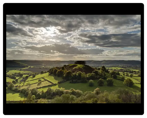 Downham Hill, a jurassic limestone outlier on the edge of the Cotswolds AONB conservation area