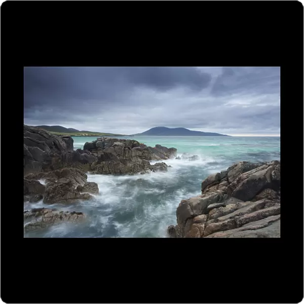 Rocky coast on Isle of Barra, Outer Hebrides, Scotland, UK