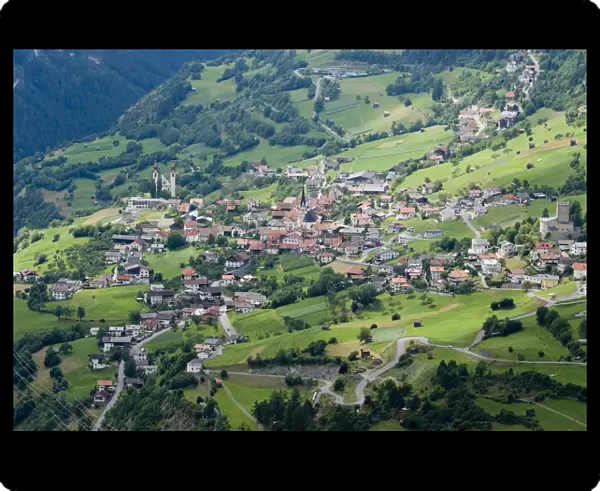 Fliess viewed from higher in the valley, Tirol, Austria, July 2008