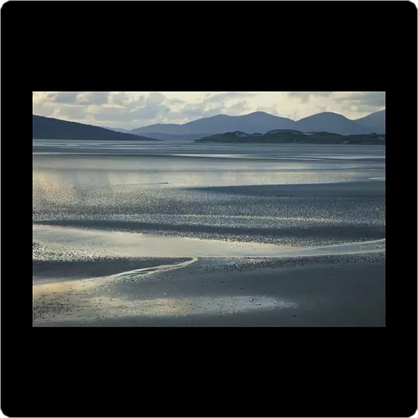 View of tidal landscape in the Sound of Taransay and North Harris, South Harris, Outer Hebrides