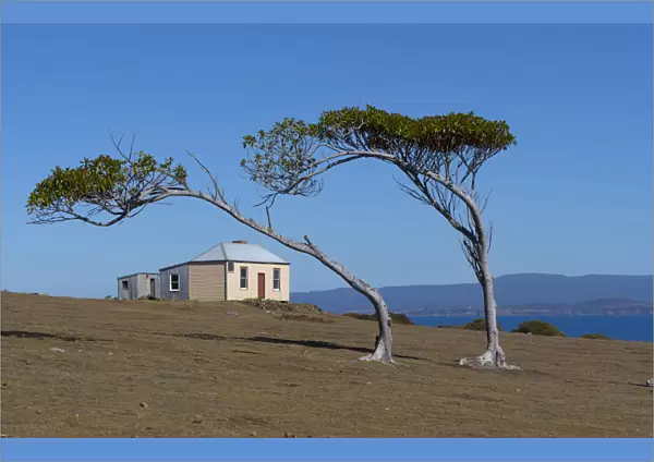 Commandants residence from 1825, Maria Island National Park east coast of Tasmania, Australia