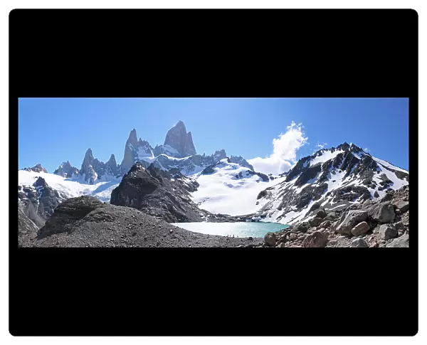 Mt Fitz Roy and Laguna Los Tres, panoramic view, Fitzroy National Park, Argentina