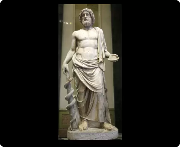 Statue of Asklepios, Greek God of Healing, early 2nd century