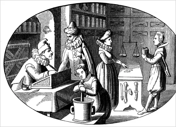 French druggist and grocer, 16th century
