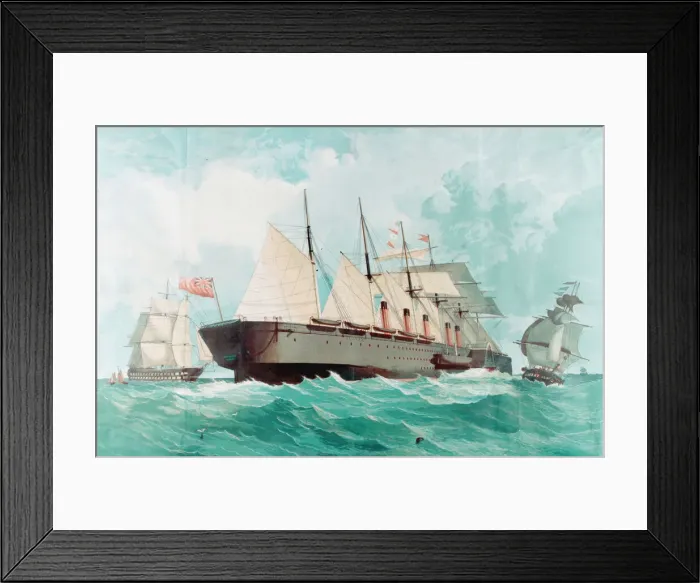 Framed Print : SS Great Eastern Print, Chromolithograph Framed Print : SS Great Eastern Print, Chromolithograph