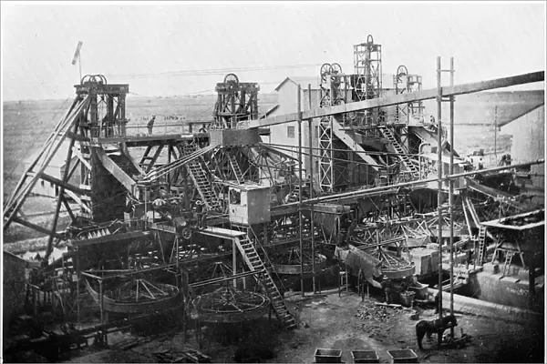 Washing plant at De Beers diamond mines, Kimberley, South Africa, c1900