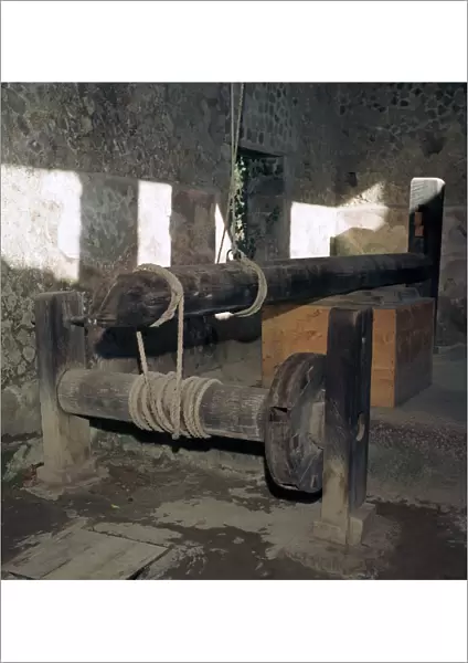 Wine-press in a house in the Roman town of Pompeii, 1st century