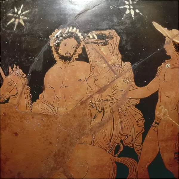 Hades carries off Persephone, detail of Red-figure Volute Krater, c380 BC Artist: Iliupersis Painter