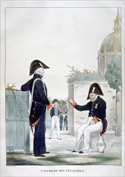 Uniform of the Invalides, France, 1823. Artist: Charles Etienne Pierre Motte