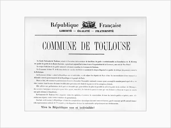 Commune de Toulouse, from French Political posters of the Paris Commune