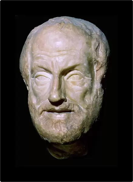 Bust of the Greek philosopher Aristotle, 4th century BC