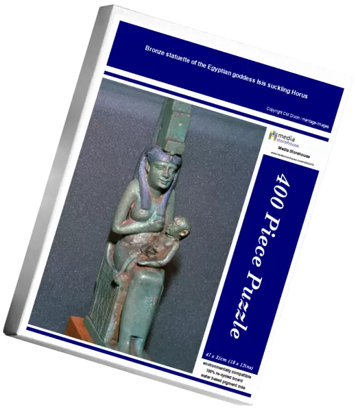 Bronze statuette of the Egyptian goddess Isis suckling Horus